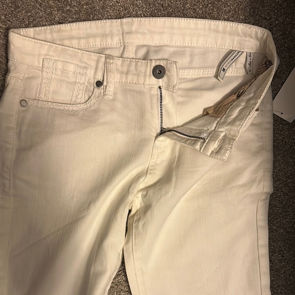 Cream Denim Jeans